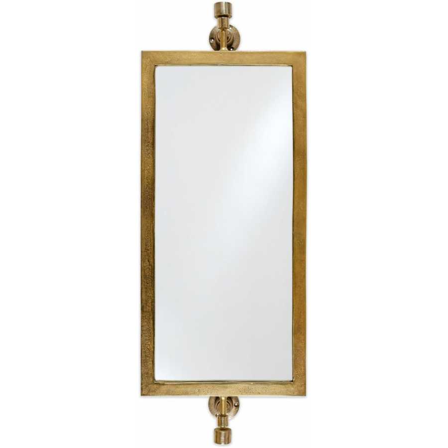 Nkuku Visala Rotating Wall Mirror - Antique Brass